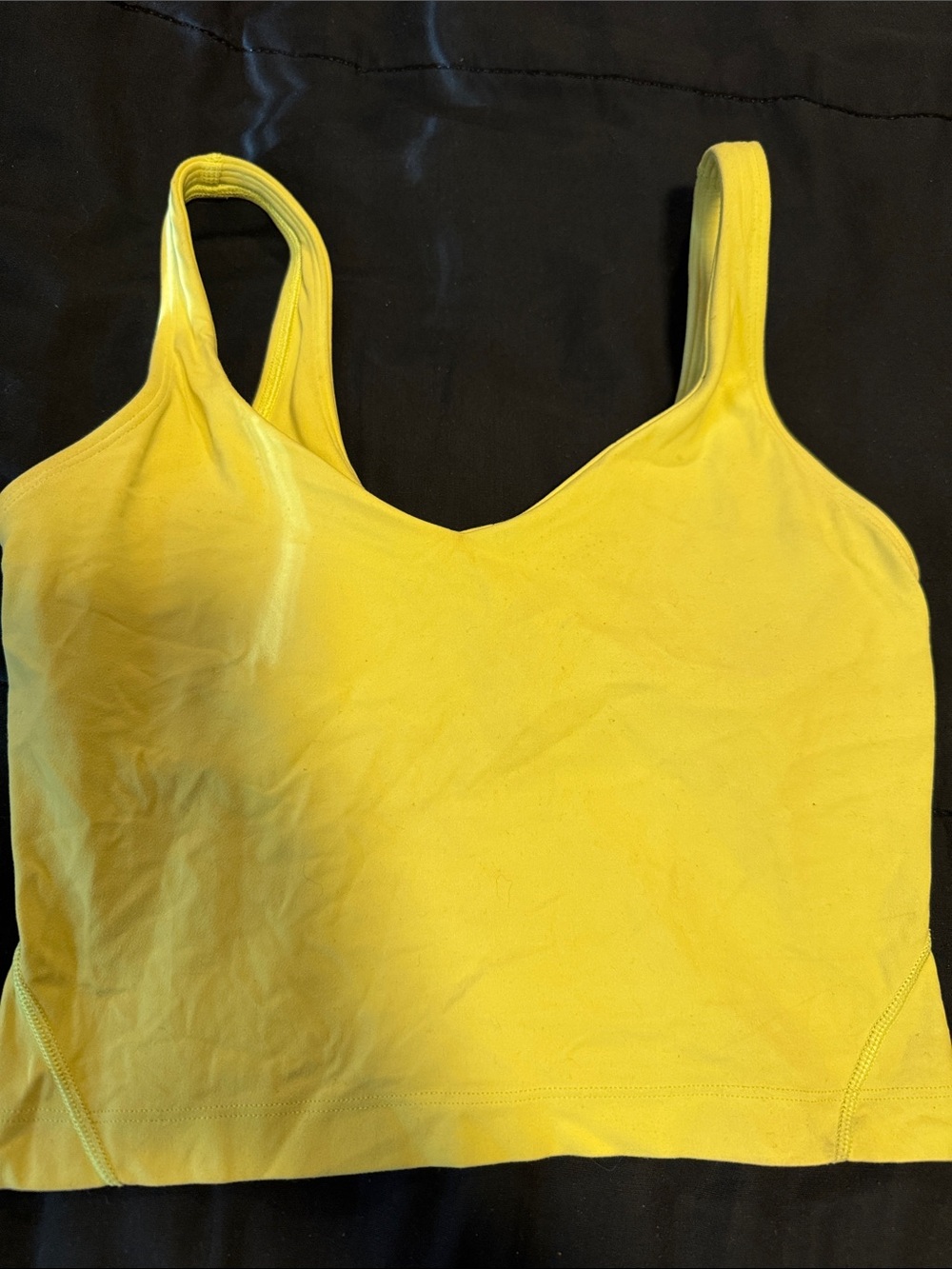 Bright Yellow Tank Crop Top